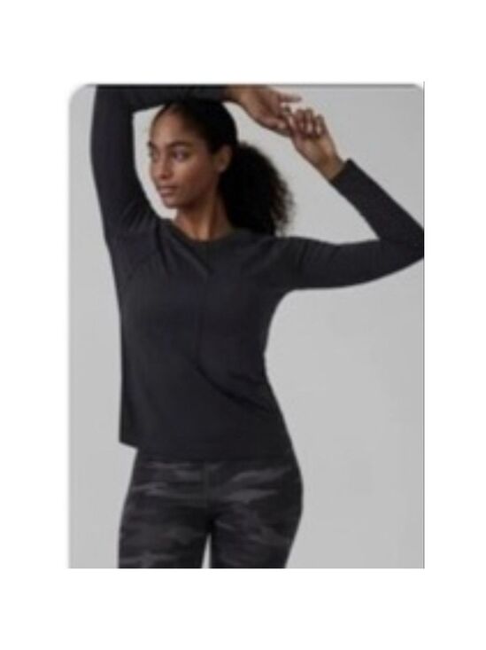 Athleta Tops - Women's Athleta Foothills Long Sleeve Performance Tee Black Large